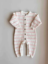 Load image into Gallery viewer, Raised Stripe Full Romper | Sweetpea
