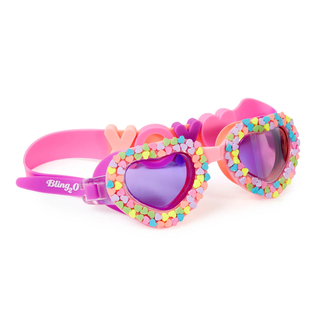 6YRS+ Candy Be Mine Heart Swim Goggles
