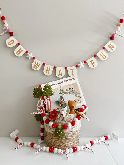Candy Cane Garland | Red