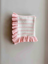 Load image into Gallery viewer, Raised Stripe Frill Blanket | Sweetpea