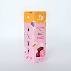 Water Based Scented Scratch Off Kids Nail Polish: Birthday Cake - Party Pink