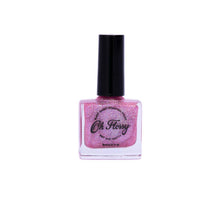 Load image into Gallery viewer, Oh Flossy Nail Polish: Joyful - Pink Glitter