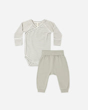 Load image into Gallery viewer, Laurel Stripe Side Snap Bodysuit + Pant Set