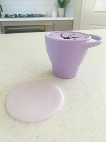 Lilac Collapsible Snack Cup with Lid