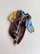 Load image into Gallery viewer, Cotton Knit Romper | Brown/Blue/Green