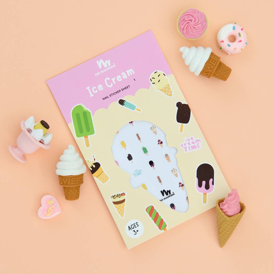 Ice-Cream Themed Nail Stickers