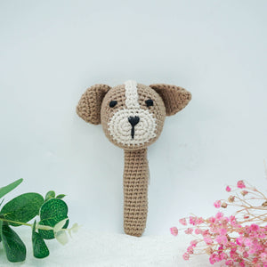 Crochet Hand Rattle | Parker Puppy