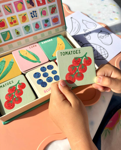 Fruit and Veg Memory & Matching Game - Kids Educational Gift