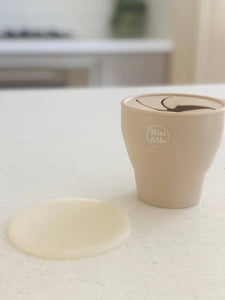 Almond Collapsible Snack Cup with Lid