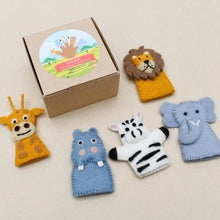 Load image into Gallery viewer, Safari Animals, Finger Puppet Set