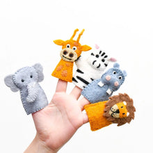 Load image into Gallery viewer, Safari Animals, Finger Puppet Set