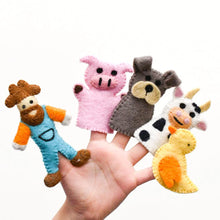 Load image into Gallery viewer, Old MacDonald Farm Animals A, Finger Puppet Set