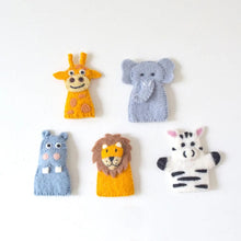 Load image into Gallery viewer, Safari Animals, Finger Puppet Set