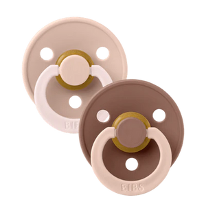 BIBS Pacifier Size 1 | 0-6M | Round Natural Rubber Teat