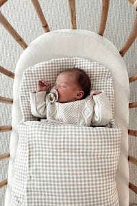 Wool Wrap Beige Gingham