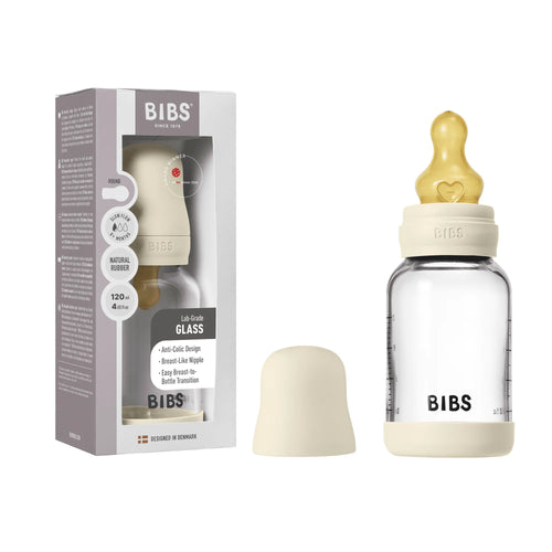 Glass Baby Bottle Complete Set Latex | Ivory 120ml