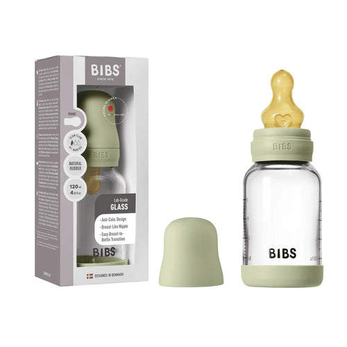 Glass Baby Bottle Complete Set Latex | Sage 120ml
