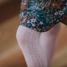 Load image into Gallery viewer, Blush Open Work Tights