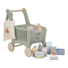 Load image into Gallery viewer, Wooden Play Shopping Cart