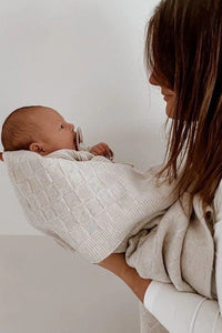 100% Australian Merino Checkerboard Blanket