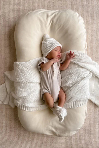 Shell Stitch Blanket | Milk