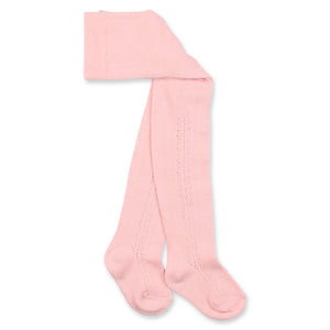Blush Open Work Tights