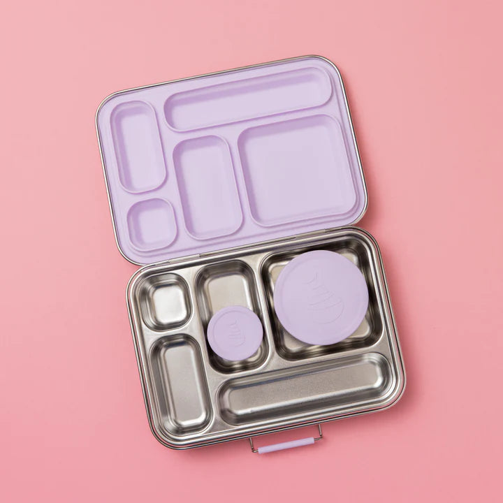 5 Compartment Leakproof Stainless Steel Lunch Box | Soft Lilac