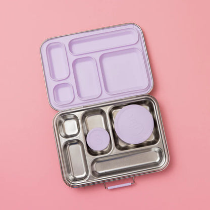 5 Compartment Leakproof Stainless Steel Lunch Box | Soft Lilac