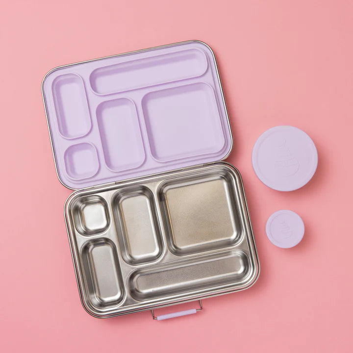 5 Compartment Leakproof Stainless Steel Lunch Box | Soft Lilac