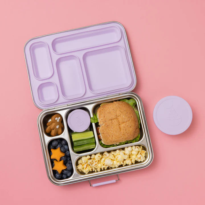 5 Compartment Leakproof Stainless Steel Lunch Box | Soft Lilac