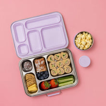 Load image into Gallery viewer, 5 Compartment Leakproof Stainless Steel Lunch Box | Soft Lilac