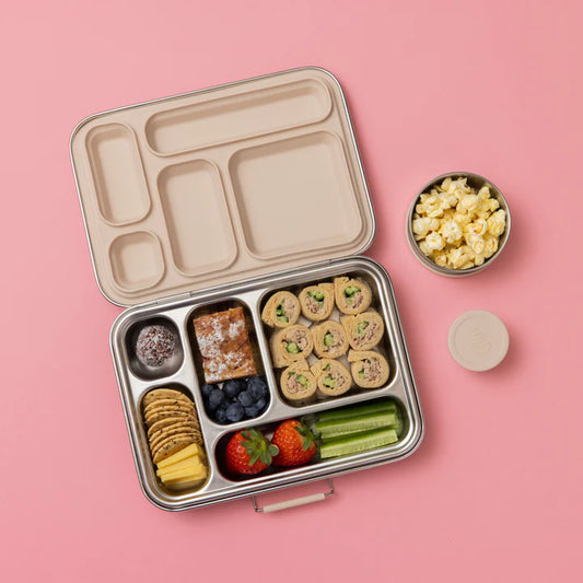 5 Compartment Leakproof Stainless Steel Lunch Box | Oatmeal