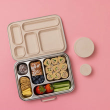 Load image into Gallery viewer, 5 Compartment Leakproof Stainless Steel Lunch Box | Oatmeal