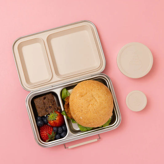 Two Compartment Leakproof Lunch Box | Oatmeal