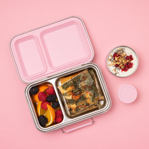 Two Compartment Leakproof Lunch Box | Pink
