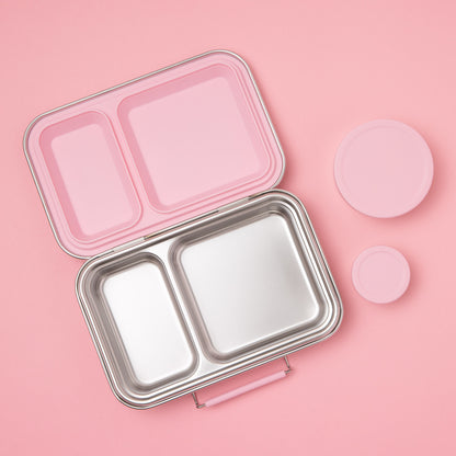 Two Compartment Leakproof Lunch Box | Pink