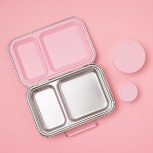 Two Compartment Leakproof Lunch Box | Pink