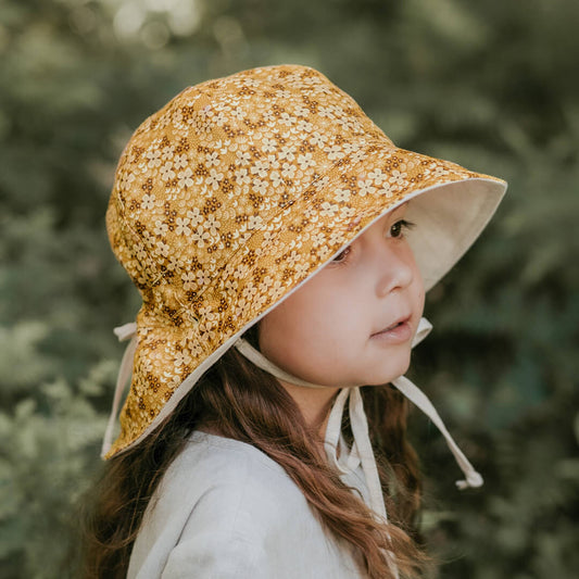 'Wander' Reversible Panelled Bucket Hat | Farah/Flax SIZE 6-12M and 6-13YR