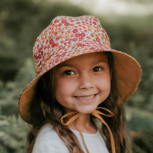 'Wander' Reversible Panelled Bucket Hat | Melody/Maize