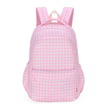 Load image into Gallery viewer, Pink Gingham Campus School Backpack 2.0