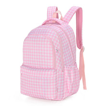 Load image into Gallery viewer, Pink Gingham Campus School Backpack 2.0
