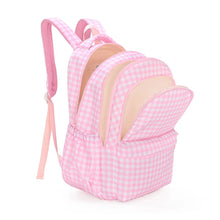 Load image into Gallery viewer, Pink Gingham Campus School Backpack 2.0
