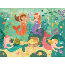 Load image into Gallery viewer, Mermaid Friends Floor Puzzle 24pc