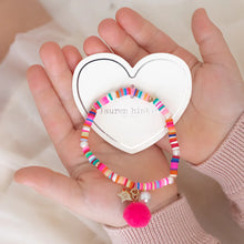 Load image into Gallery viewer, Rainbow Bracelet with Pom Pom and Pearl
