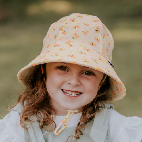 Kids Ponytail Bucket Sun Hat | Butterfly