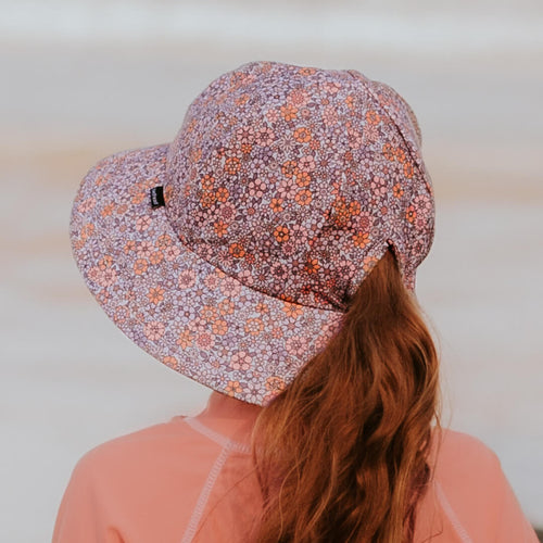 Kids Ponytail Swim Bucket Hat | Valencia