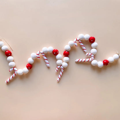 Candy Cane Garland | Red