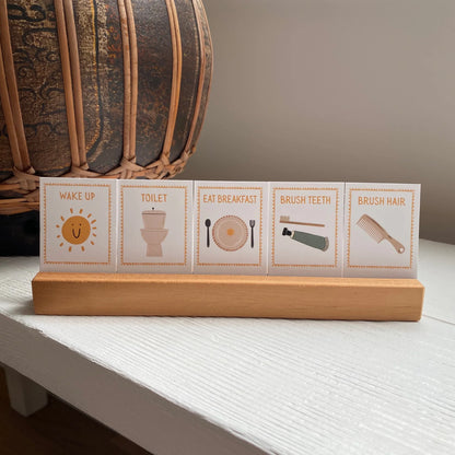 72 Daily Routine Cards + Display Stand
