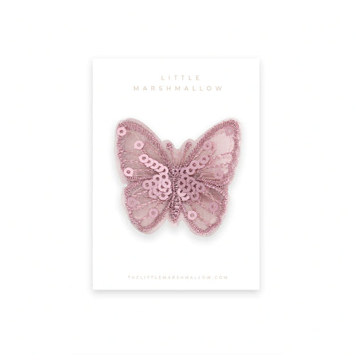 Clip | Sequin Butterfly Mauve