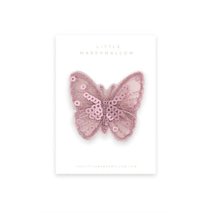 Clip | Sequin Butterfly Mauve